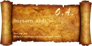 Osztern Alán névjegykártya